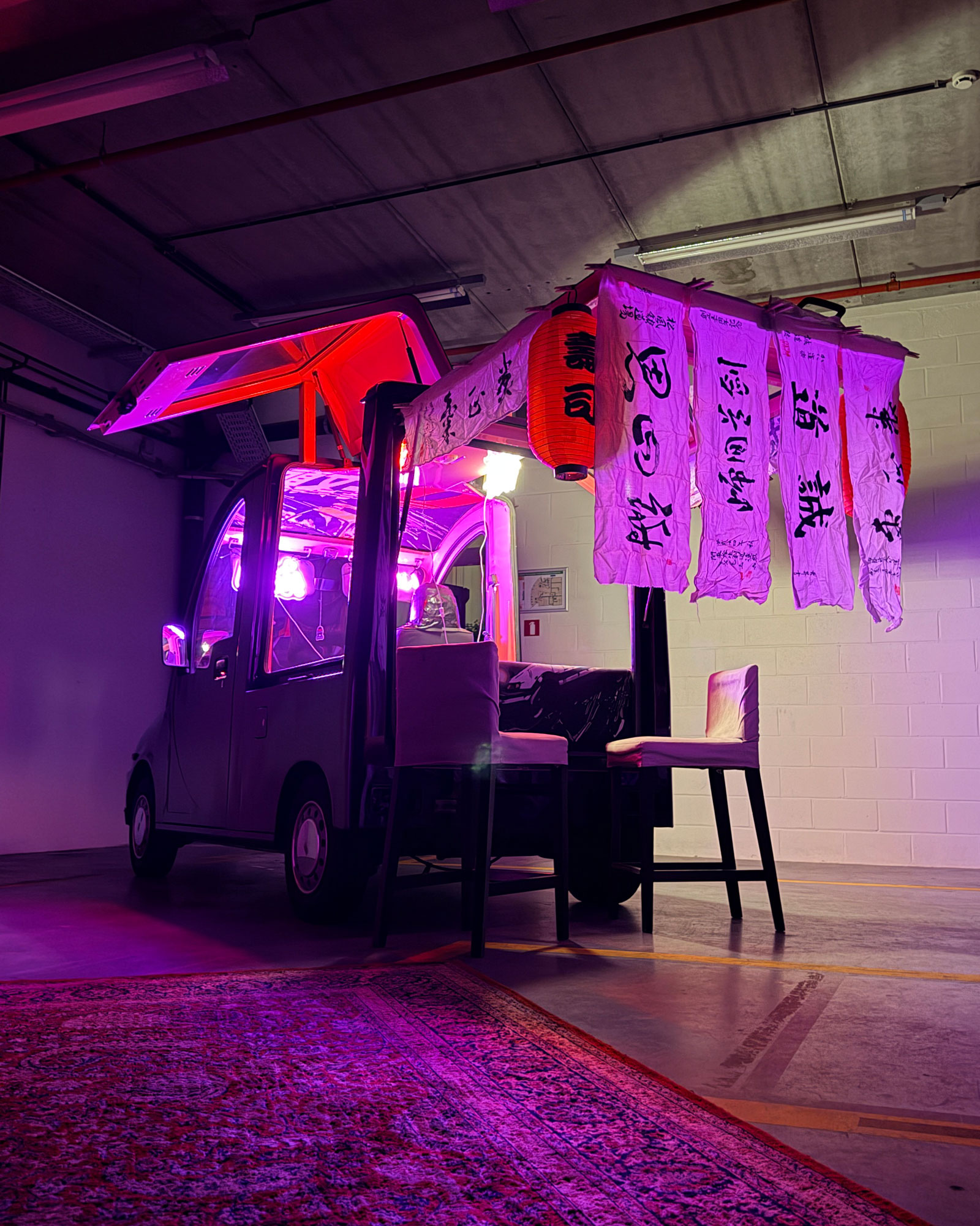 Bar and shop area at The Garage by Gisèle Racing